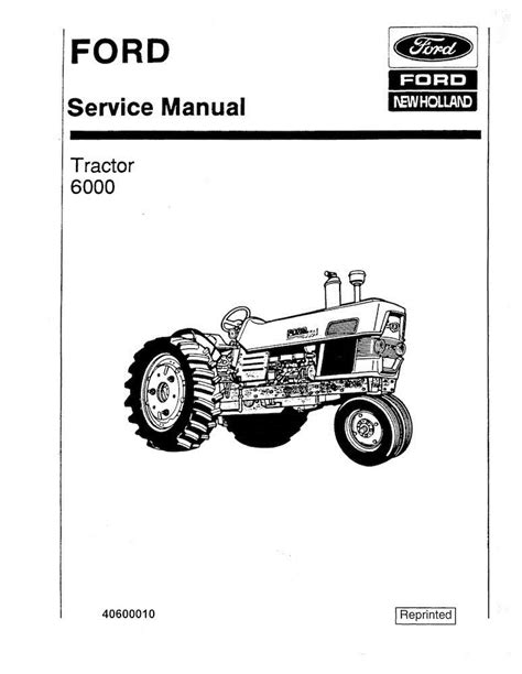 Manual De Servicio En Pdf Del Tractor New Holland Ford Serie 6000