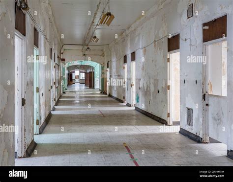 Long Corridor Inside Trans Allegheny Lunatic Asylum Stock Photo Alamy