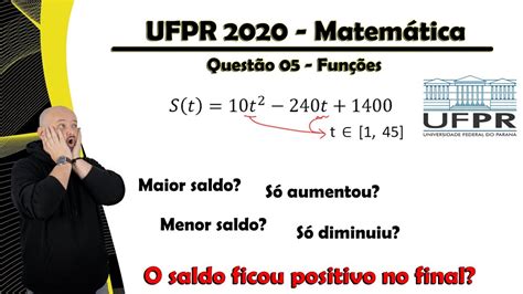 Ufpr Matem Tica Quest O Fun Es Youtube