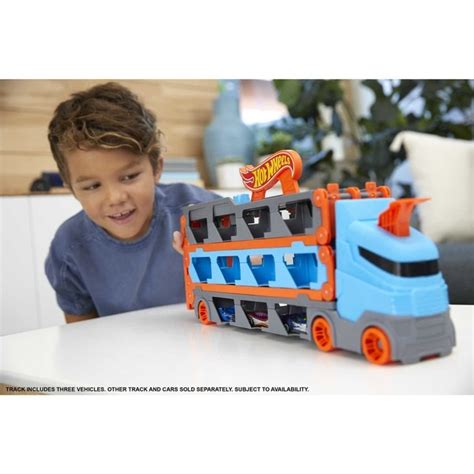 Comprar Hot Wheels Camión de transporte convertible en pista para coches de juguete Hot Wheels
