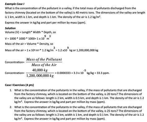 Solved Example Case I What Is The Concentration Of The Chegg