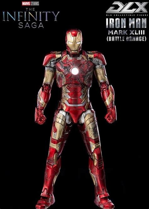 Th The Infinity Saga Dlx Iron Man Mark Battle Damage