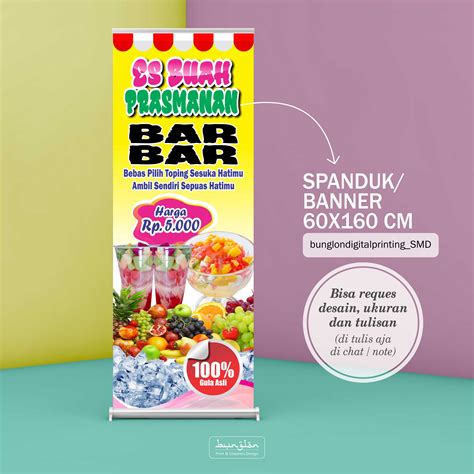 Spanduk Banner Es Buah Prasmanan Murah Lazada Indonesia