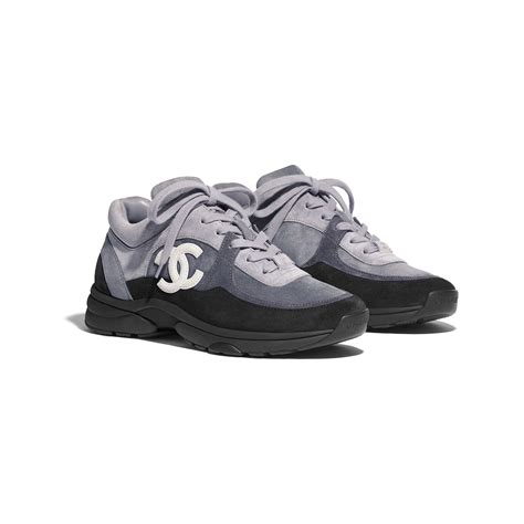 Suede Calfskin Black Sneakers Chanel