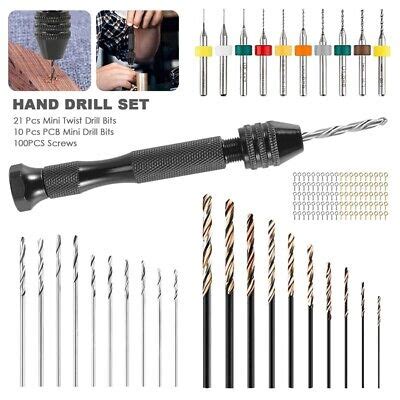 Hand Drill Bits Set Pin Vise Hand Drill Pcs Drill Bits And Pcs