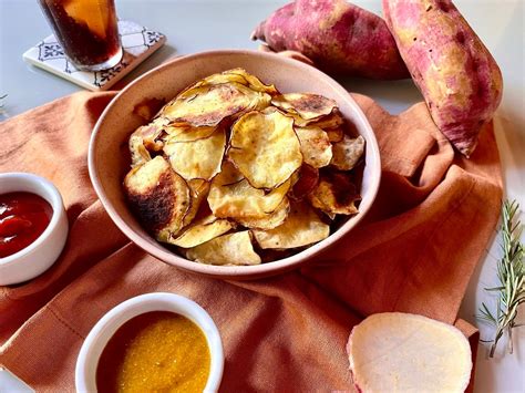 Chips Assado De Batata Doce E Alecrim Para Comer Os Amigos Receiteria