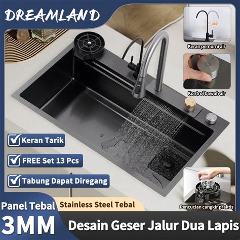 Jual Kitchen Sink Bak Cuci Piring Stainless Warna Hitam Bak Cuci