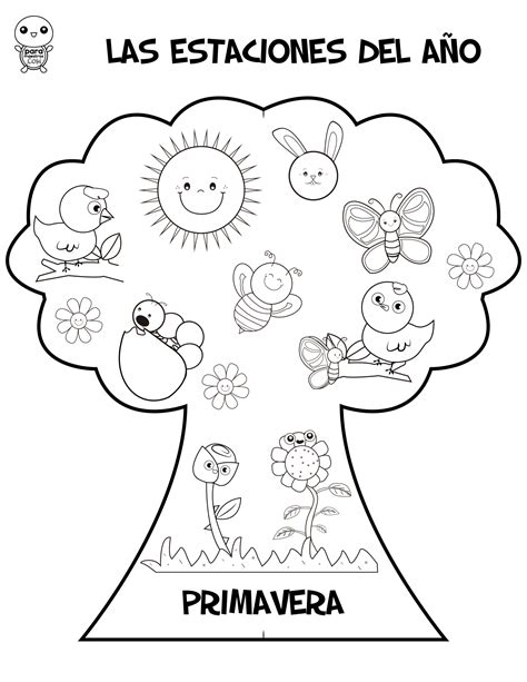 Arbolito Armable De Las Estaciones Del Año Actividad Para Niños Paramaestros