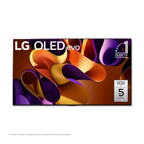 LG 77 Inch Class OLED Evo G4 Series Smart TV 4K Processor Flat Screen