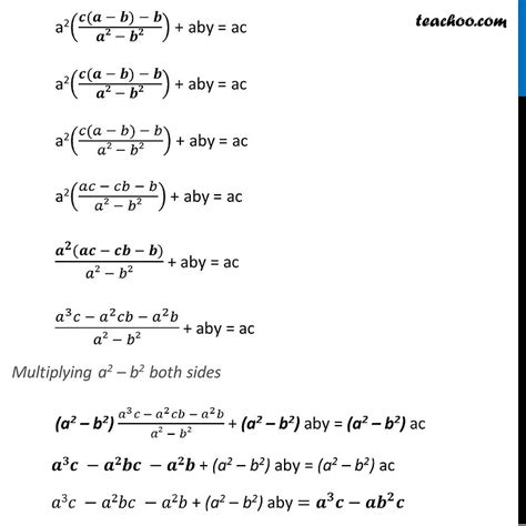 Solve Ax By C And Bx Ay 1 C Linear Equations Teachoo