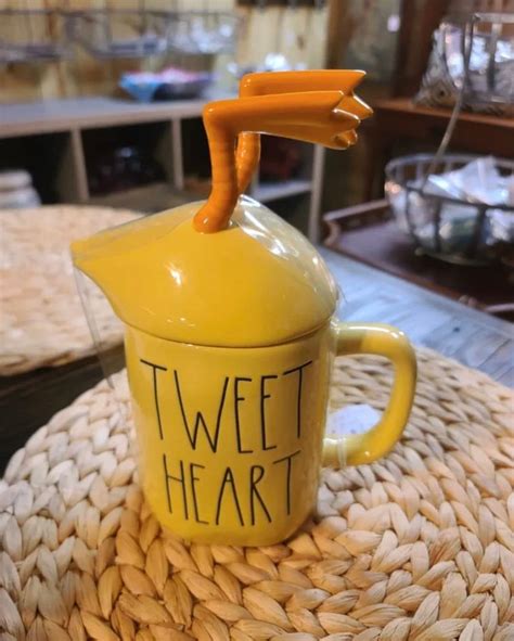 Rae Dunn Mugs With Topper Tweet Heart Duck Feet Yellow Etsy In