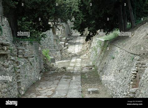 knossos original entrance stock photo alamy