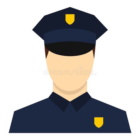 Policeman Icon Flat Style Stock Vector Illustration Of Icon 79586334