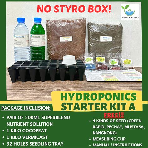 Hydroponics Starter Kit A For Beginners No Styro Box With Manual