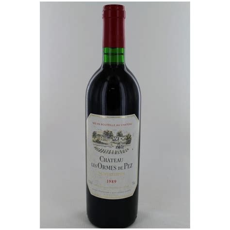 Château Les Ormes de Pez 1989 Cru Bourgeois Exceptionnel St Estephe Prix