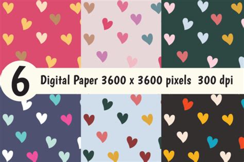 Valentine Heart Digital Paper Pattern Graphic By Sasikharn · Creative Fabrica