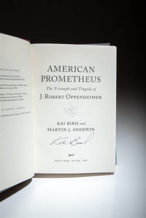 American Prometheus The First Edition Rare Books