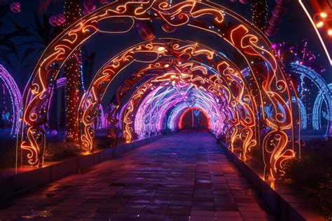 Premium Photo Mesmerizing Light Displays At Cultural Celebration