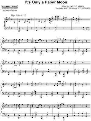 It S Only A Paper Moon Sheet Music Arrangements Available