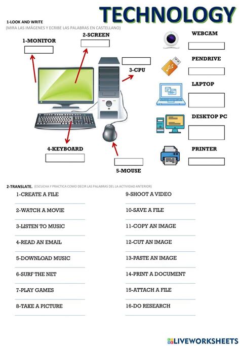 CfE Identifying Technology Worksheet Worksheet Worksheets Library