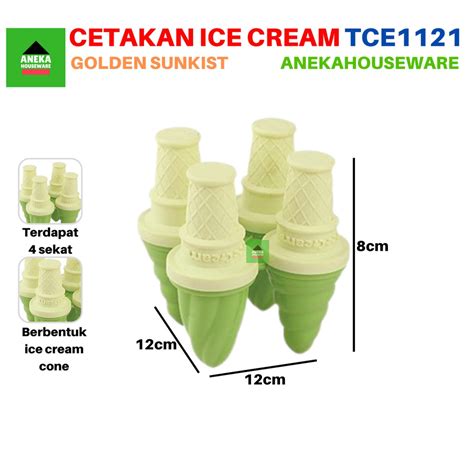 Jual Cetakan Ice Cream Cone Es Krim Stik TCE 1121 Golden Sunkist