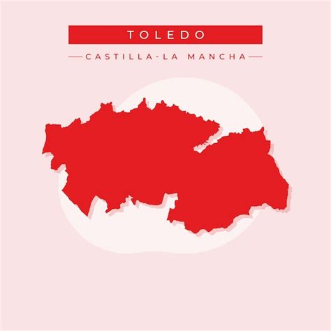 Ilustración vectorial del vector del mapa de toledo españa Vector Premium