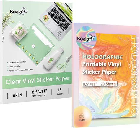 Buy Koala Printable Clear Sticker Paper And Holographic Sticker Paper