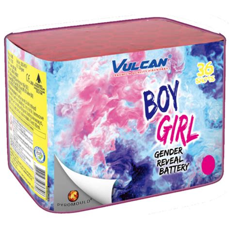 Vulcan Pyrotechnics Gender Reveal Pink 36 Shot Barrage Astounded