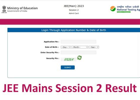 Jee Mains Result 2023 For Session 2 Declared Direct Link To Check