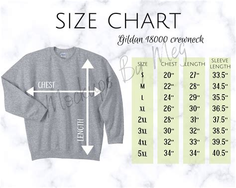 Gildan Crewneck Sweatshirt Size Chart Gildan Heavy Blend Crewneck