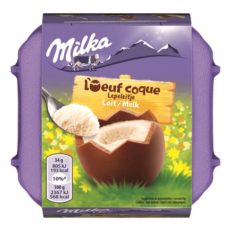 Milka Uf Coque Chocolat Au Lait Fourr Cr Me Confiseur Pi Ces G