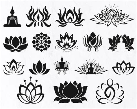 17 Lotus Flower Svg Bundle Lotus Svg Lotus Clipart Lotus Etsy