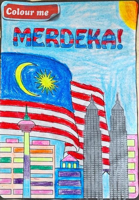 Colouring Merdeka Drawing Poster Merdeka Ideas Coloring Pages The