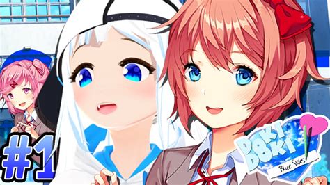 A New Beginning Doki Doki Blue Skies 1 Ddlc Mod Youtube