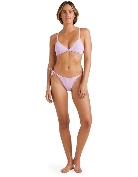 Billabong Terry Rib Tie Side Hike Bikini Bottoms In Purple MYER