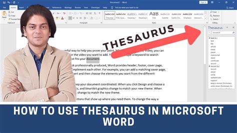 Thesaurus In Ms Word Thesaurus In Word Thesaurus Synonyms Youtube