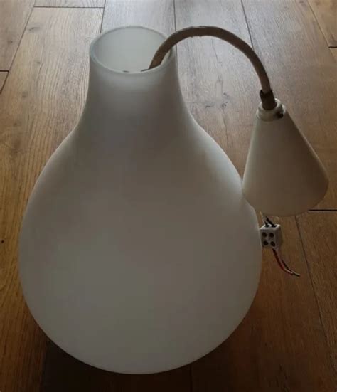 Vintage Alte Lampe Er Retro Glas Wei H Nge Pendel Leuchte