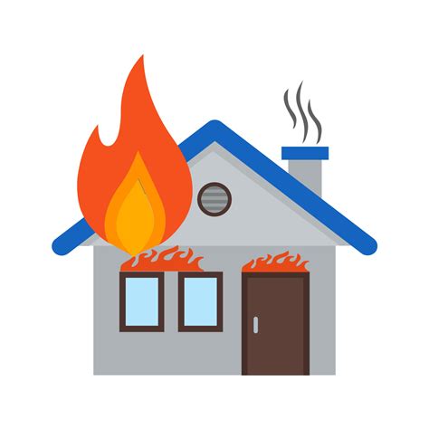 House On Fire Flat Multicolor Icon 7722174 Vector Art At Vecteezy