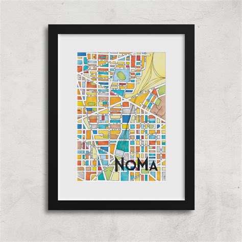 Noma Neighborhood Map Art Print - Etsy