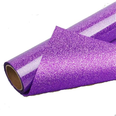 Korean Plain Purple Glitter Heat Transfer Vinyl Packaging Type Roll