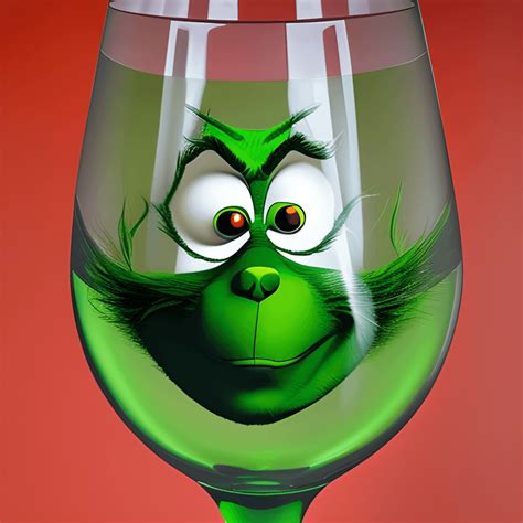 Grinch Wine Glass Graphic · Creative Fabrica