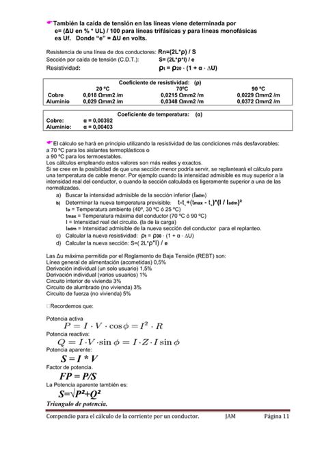 C Lculo De Los Conductores El Ctricos Pdf