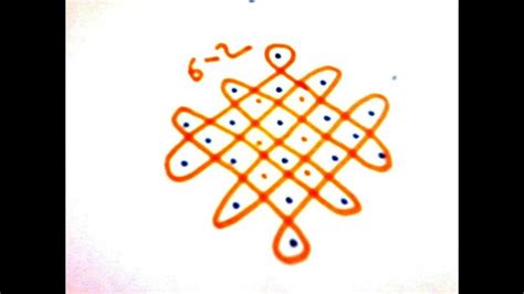 X Dots Design Rangoli Melikala Sikku Muggu Kolam Telugu