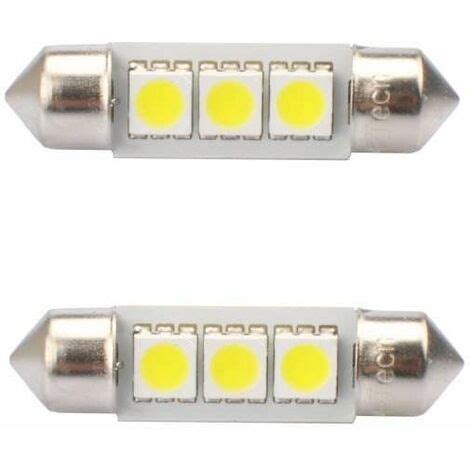 X Ampoule Navette Led Blanc V W Longueur Mm X Smd Canbus