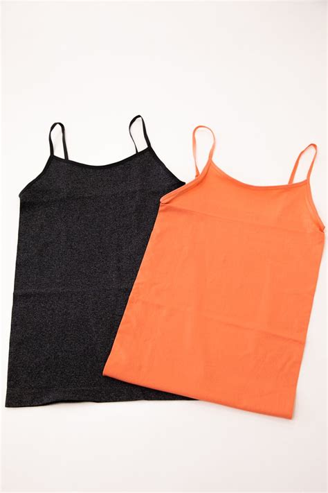 Charcoal And Coral Seamless Tank Bundle · Filly Flair