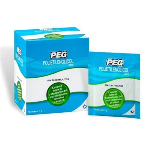 PEG 3350 laxante para niños y adultos Caja X 12 Unidades 17 Gramos