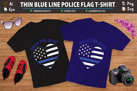 Police Flag T-shirt Design Graphic by rathinrone1 · Creative Fabrica