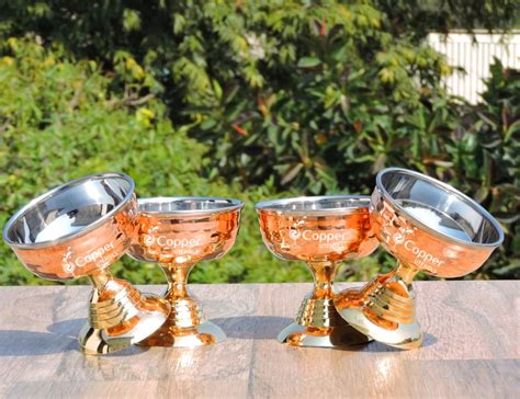 Copper And Stainless Steel Dessert Bowl Set