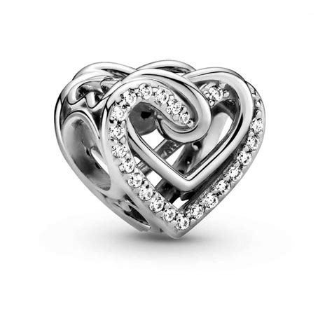 Pandora Sparkling Entwined Hearts Charm 799270c01 Francis And Gaye