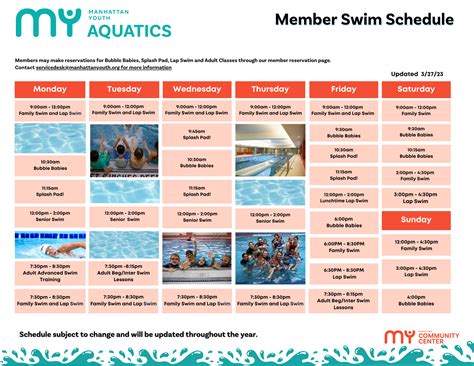 Aquatics Schedule Manhattan Youth